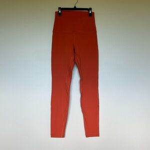 Lululemon Wunder Train HR 28” Cayenne Orange
